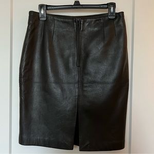Black Leather Skirt NWOT